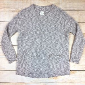 REISS pullover marled sweater w/ pockets cotton XS